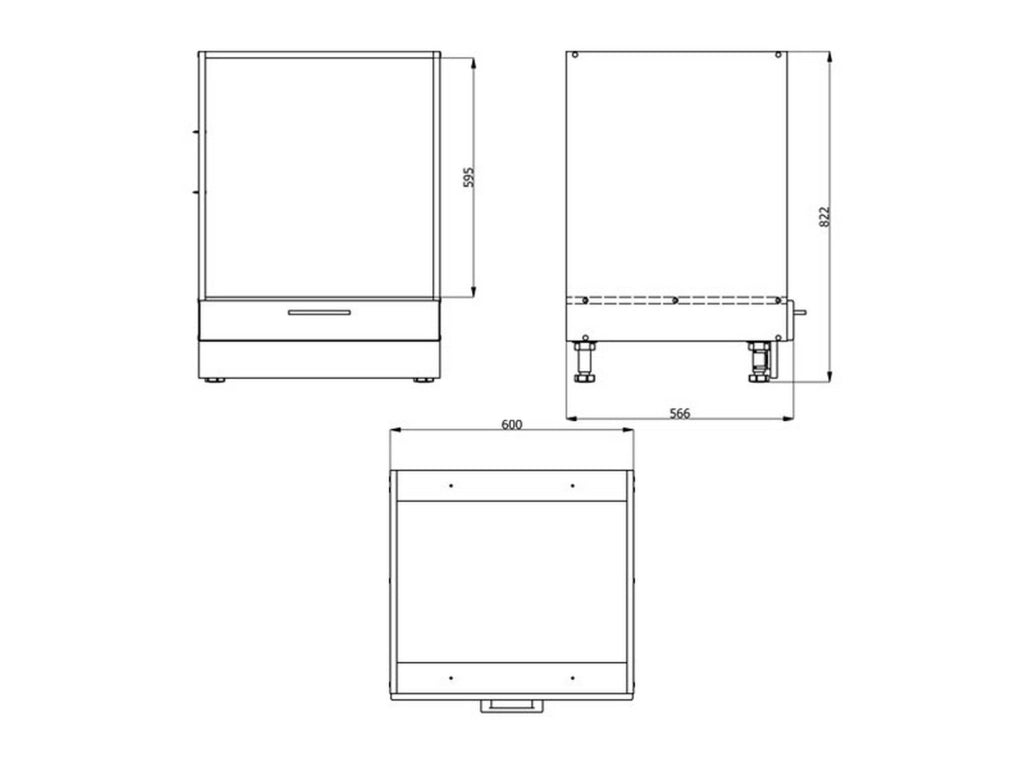Mobile da Cucina Volvera, Dispensa da Cucina un Cassetto, 60x56.5x82h cm Marrone Rovere Nodi