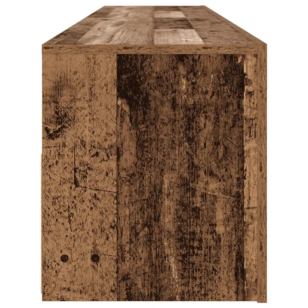 vidaXL Mobile Porta TV con LED Legno Antico 120x35x40 cm Multistrato