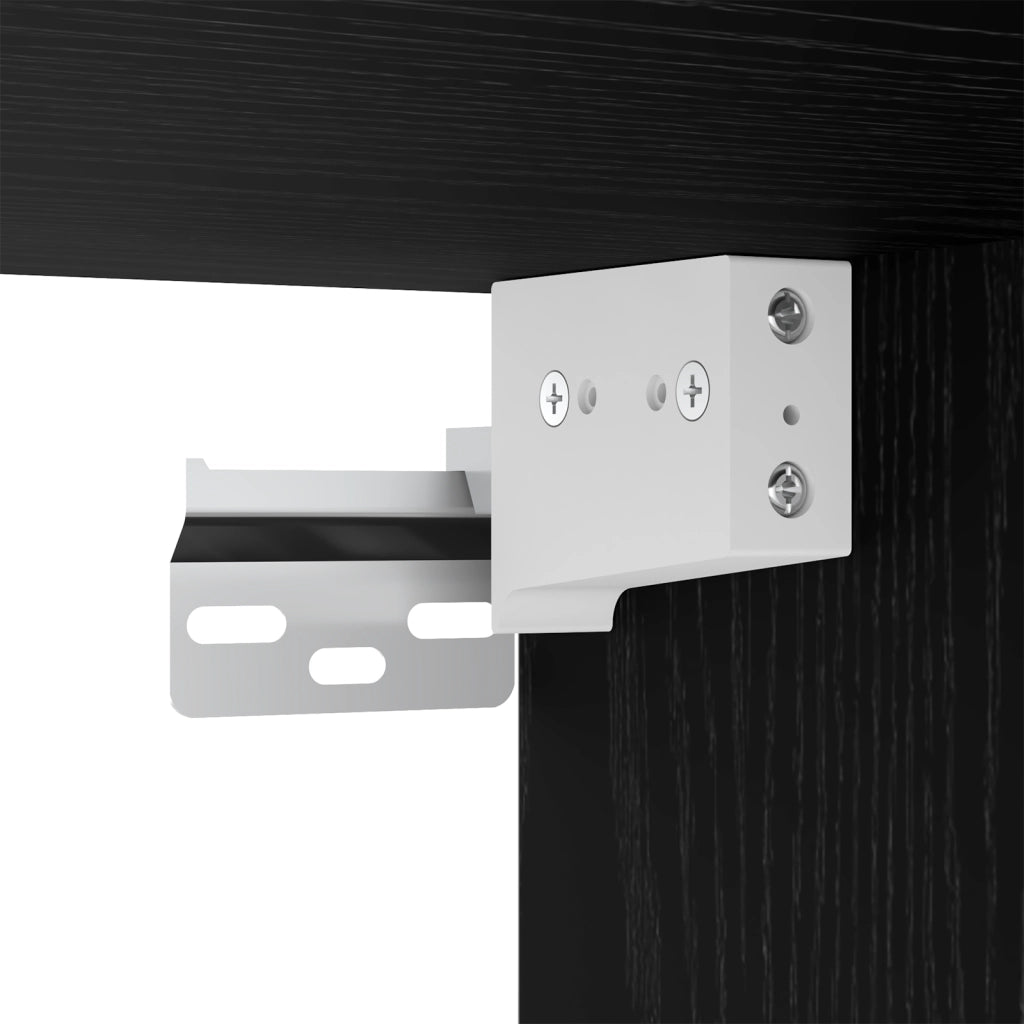 vidaXL Mobiletto per specchio Rovere nero 91 x 15 x 76.5 cm