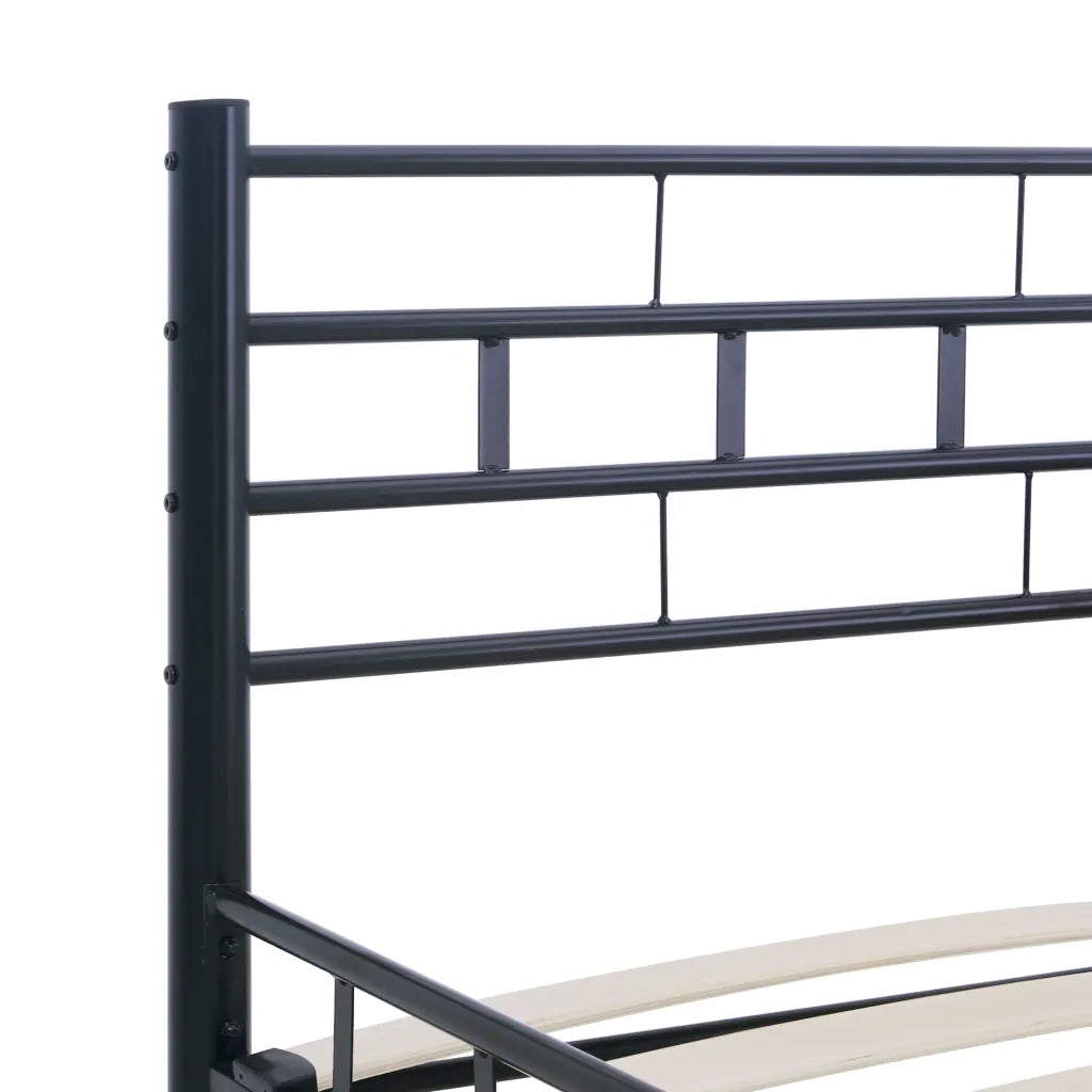 Letto matrimoniale | Letto per adulti | Giroletto Nero in Acciaio 200x200 cm