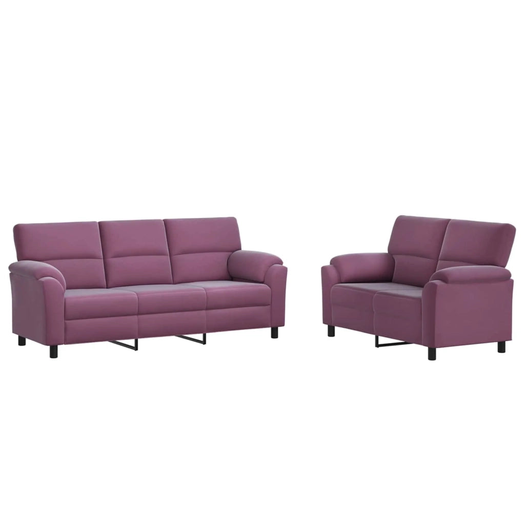 Set di divani 2 pcs Viola Velluto 3430503