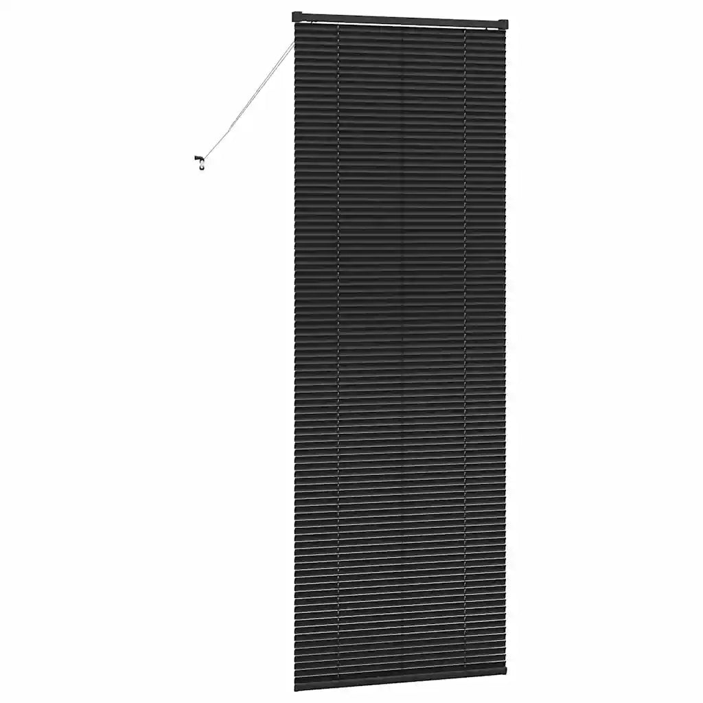 vidaXL Tenda per Finestra con tende Nero Alluminio