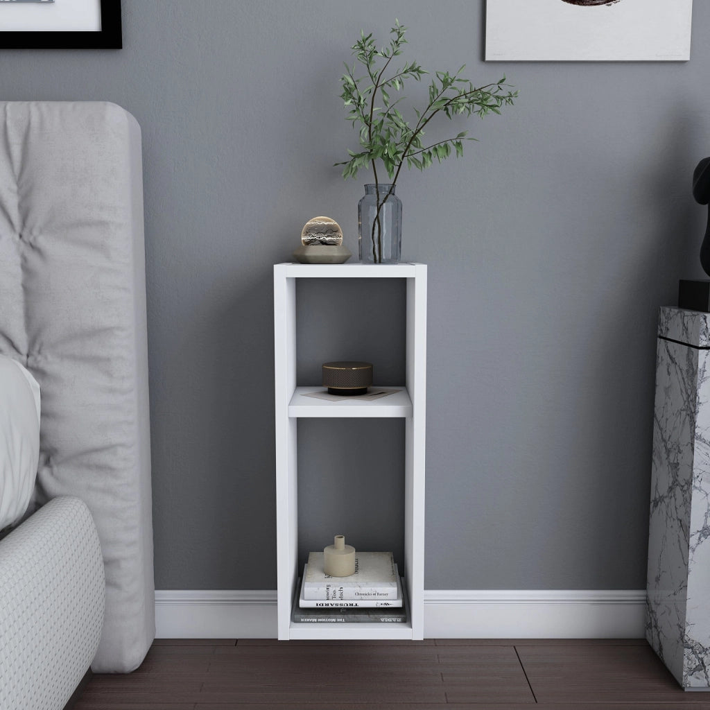 Comodino in legno "Sault" - 23 x 22 x 60 cm - Bianco
