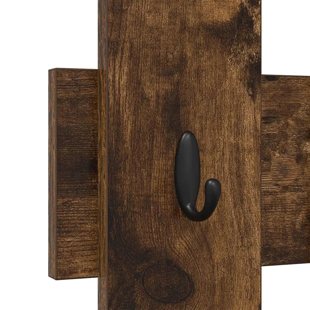 Appendiabiti a muro Rovere fumé 60 x 3 x 82 cm 874479