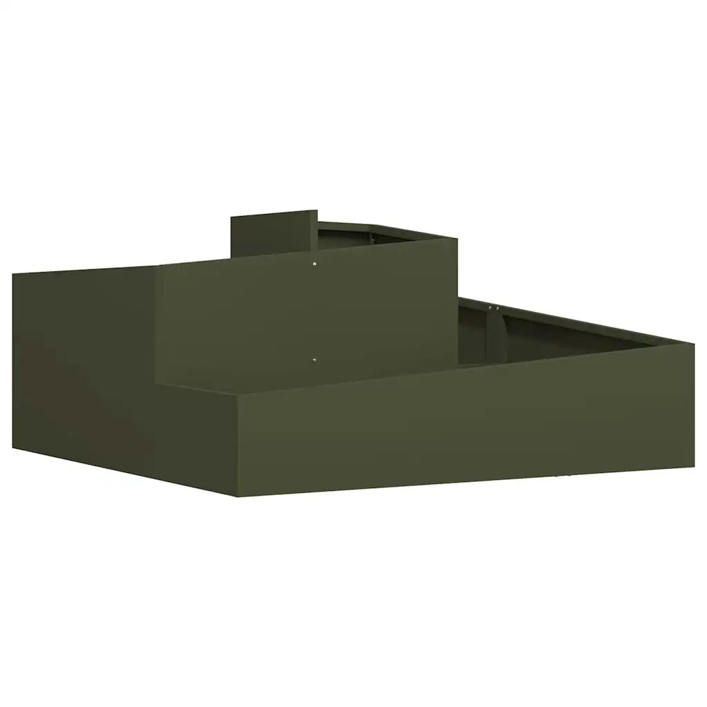 Vaso da giardino Verde oliva 100 x 100 x 50 cm 873588