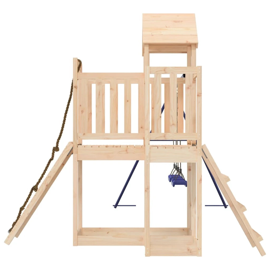 Altalene per parco giochi all'aperto scivolo altalene robuste giochi da giardino 357 x 248 x 214 cm legno di pino massiccio 02_0004905