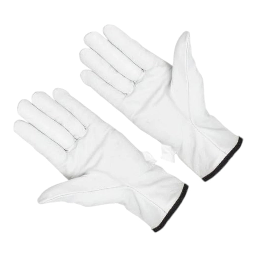 GUANTO PELLE FIORE BIANCO TG.8
