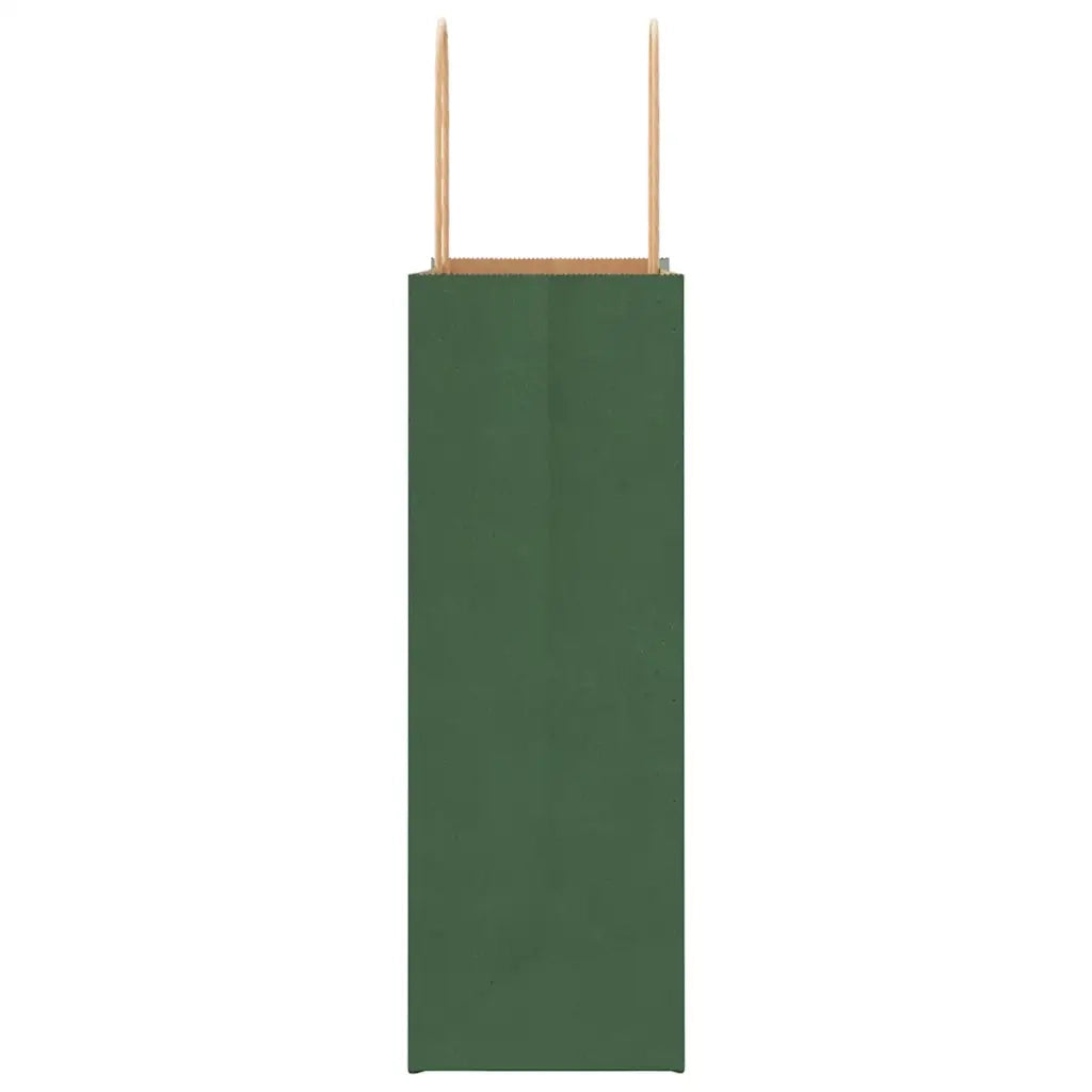 vidaXL Sacchetti di Carta 250 pz con Manici Verdi 21x11x31 cm