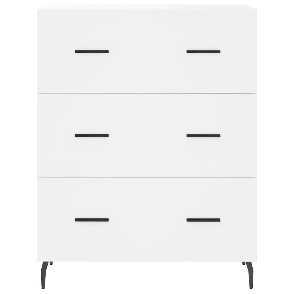 Credenza-Buffet-Armadio da cucina Bianca 69,5x34x180 cm in Legno Multistrato 327248