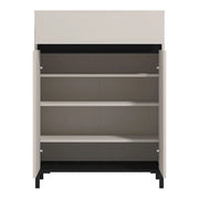 Mobile Portascarpe Ilarione, Scarpiera un Cassetto, 80x40x109.5h cm Beige