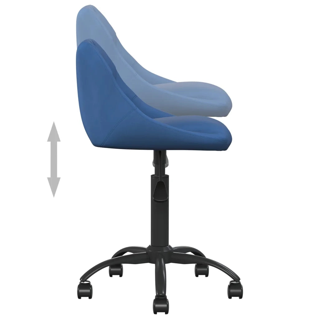 Sedia da Pranzo Blu in Velluto 335364