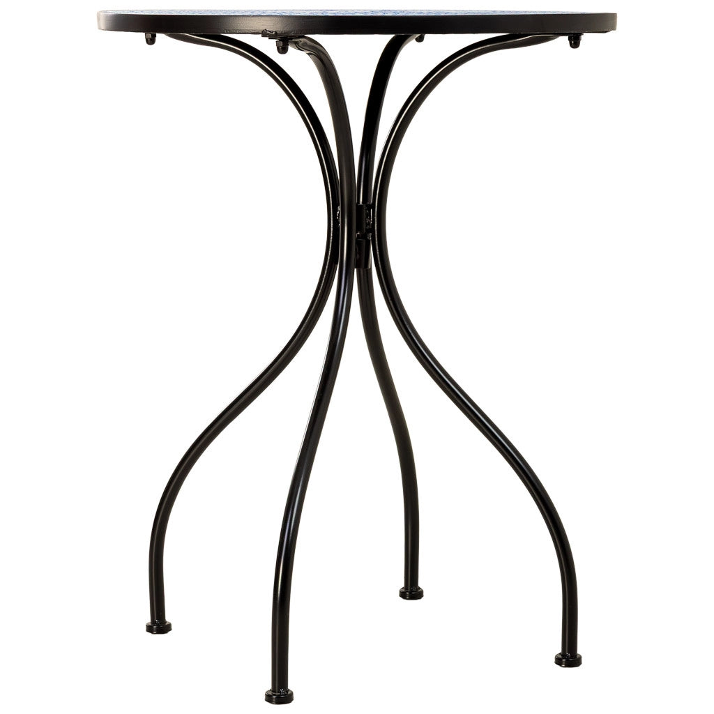 Set tavolo e 2 sedie in metallo, 60x60x75h cm, 38x46x90h cm