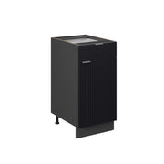 Vicco Mobiletto base per cucina Nero a righe 40 cm senza piano di lavoro