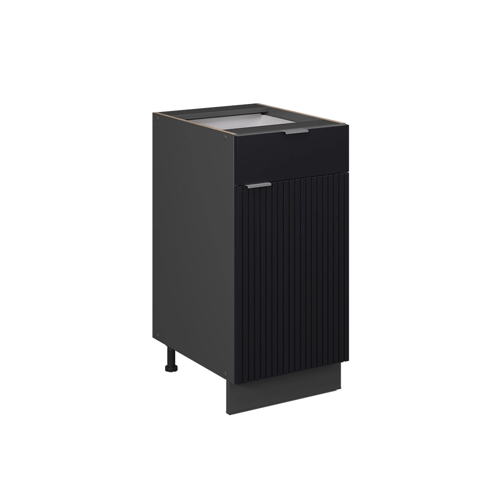 Vicco Mobiletto base per cucina Nero a righe 40 cm senza piano di lavoro