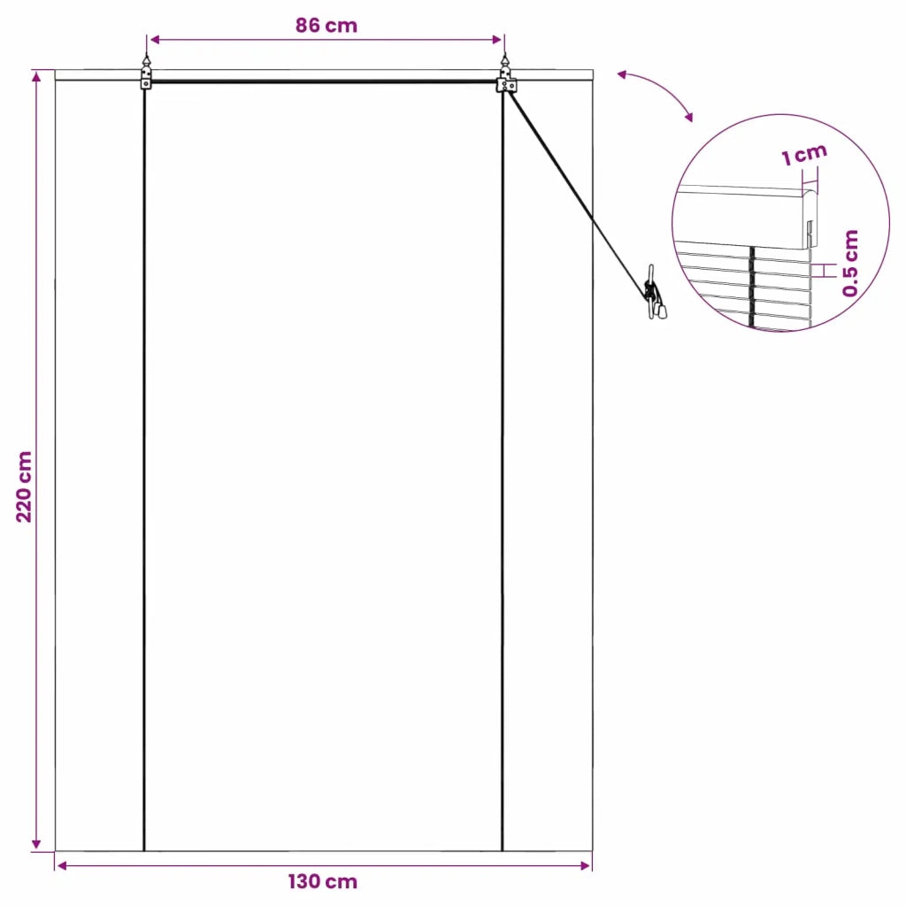 Tenda a rullo Marrone 130 x 220 cm Bambù 42039745