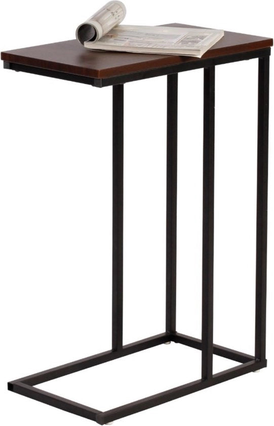 Tavolo di Supporto in Legno – Tavolino di Supporto/Laptop Tavolo/Soggiorno Tavolo – Resistente ai Graffi e all'Acqua – Color Caffè Scuro - 45x25x63,5