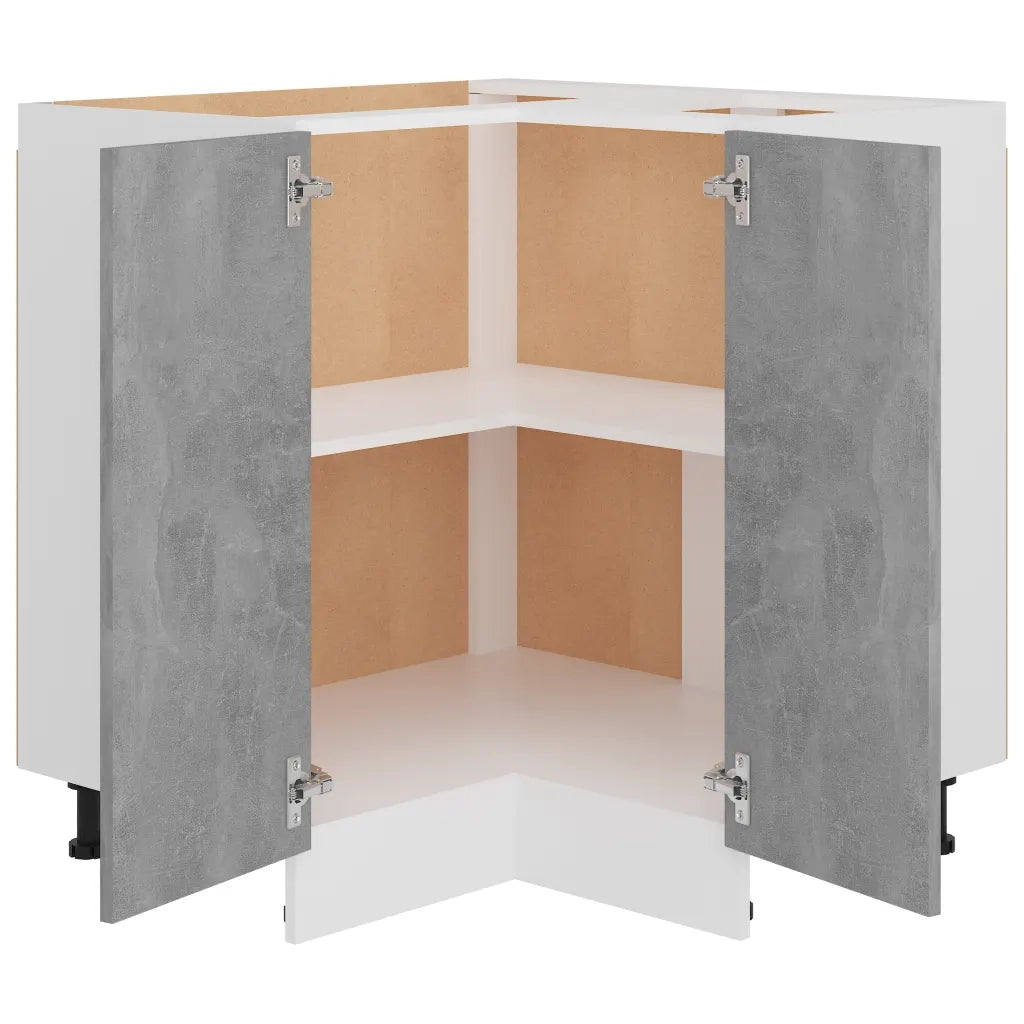 Mobile Angolare Â“LyonÂ” Grigio Cemento 75,5x75,5x81,5 cm in