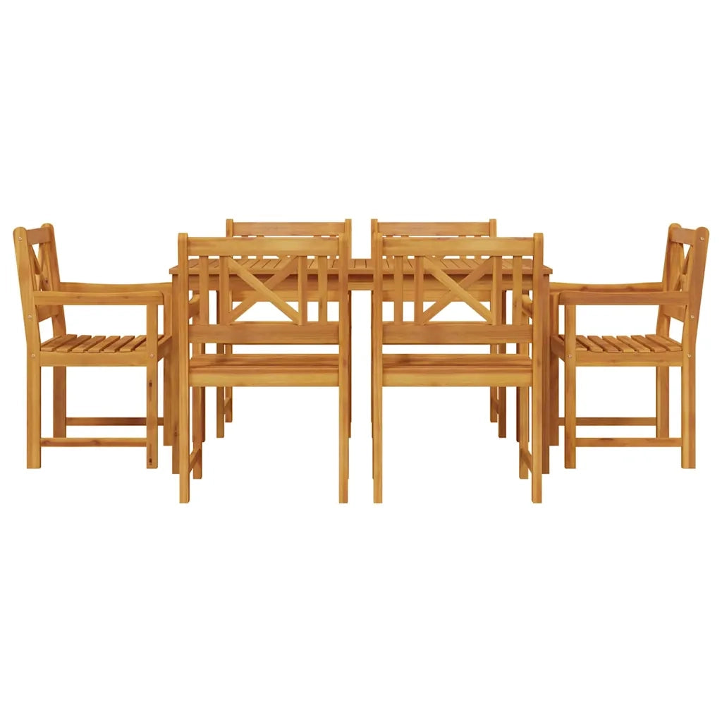 Set da Pranzo per Giardino 7 pcs Marrone 3375651