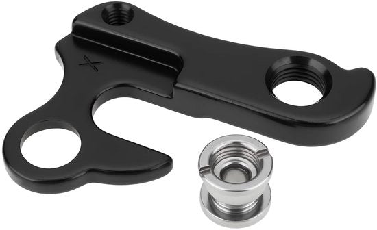Hanger per derailleur posteriore con viti/bulloni - Compatibile con Giant ATX/XTC/Yukon/Boulder/Rincon/Reign/Talon - Lega di alluminio - Finestra nera - Installazione semplice - Hanger per derailleur posteriore