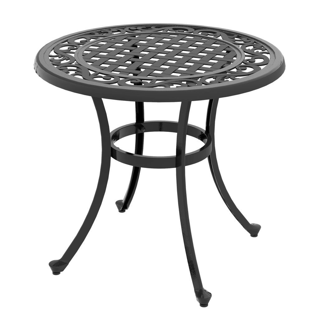Tavolo da giardino ¨C zephmum ¨C Vintage, 60x60x53 cm, Nero