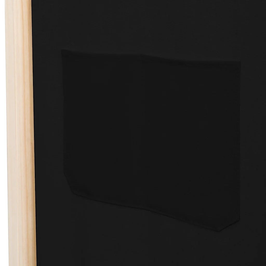 Divisorio a 6 Pannelli Nero 240x170x4 cm in Tessuto  cod mxl 72285