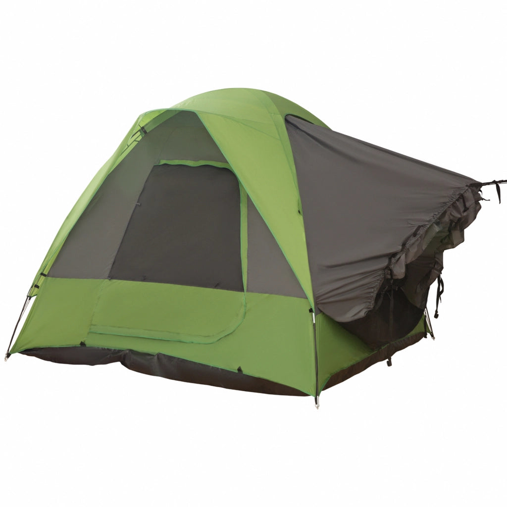 Tenda da campeggio 4-5 persone ¨C Zephmum ¨C Verde, Poliestere fibra di vetro, 300x300x230 cm