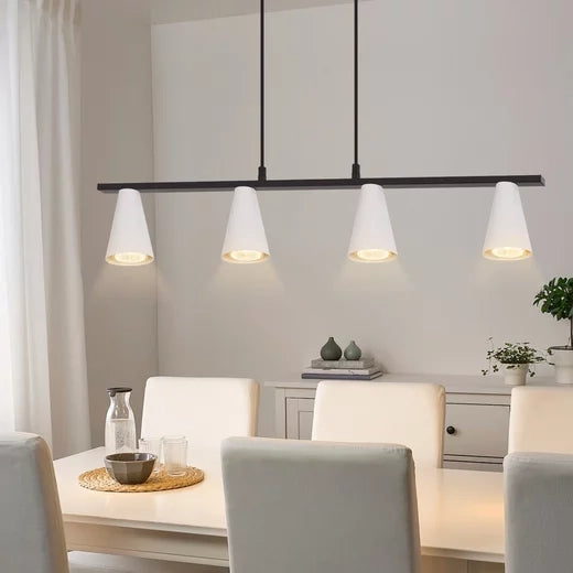 Lampada a sospensione ZMH moderna per sala da pranzo 4 fiamme GU10 lampada a sospensione per soggiorno corridoio