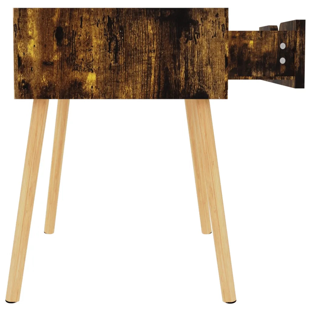 Comodini 2 pz-Set di 2 Tavolino da notte Rovere Fumo 40x40x56 cm in Legno Multistrato