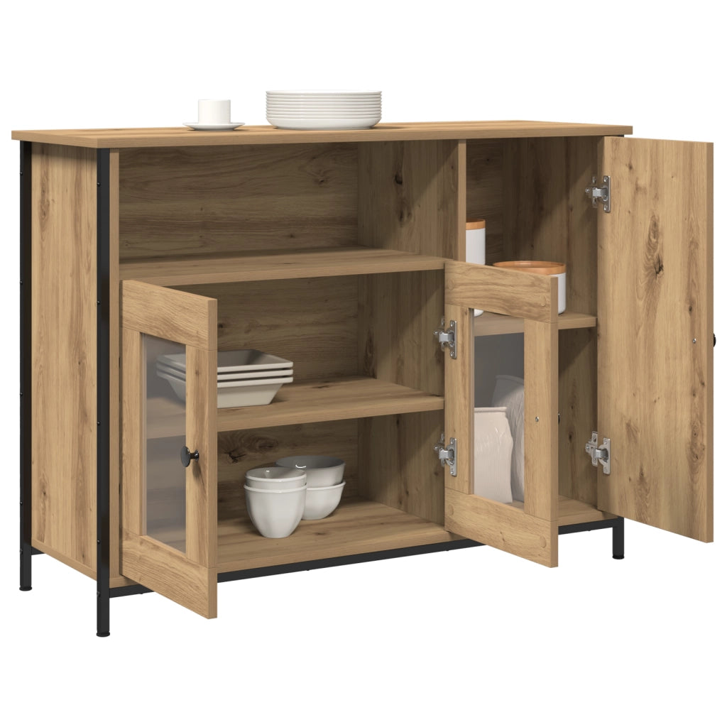 Mobile Artisan in Rovere 100x35x75 cm Legno Ingegnerizzato