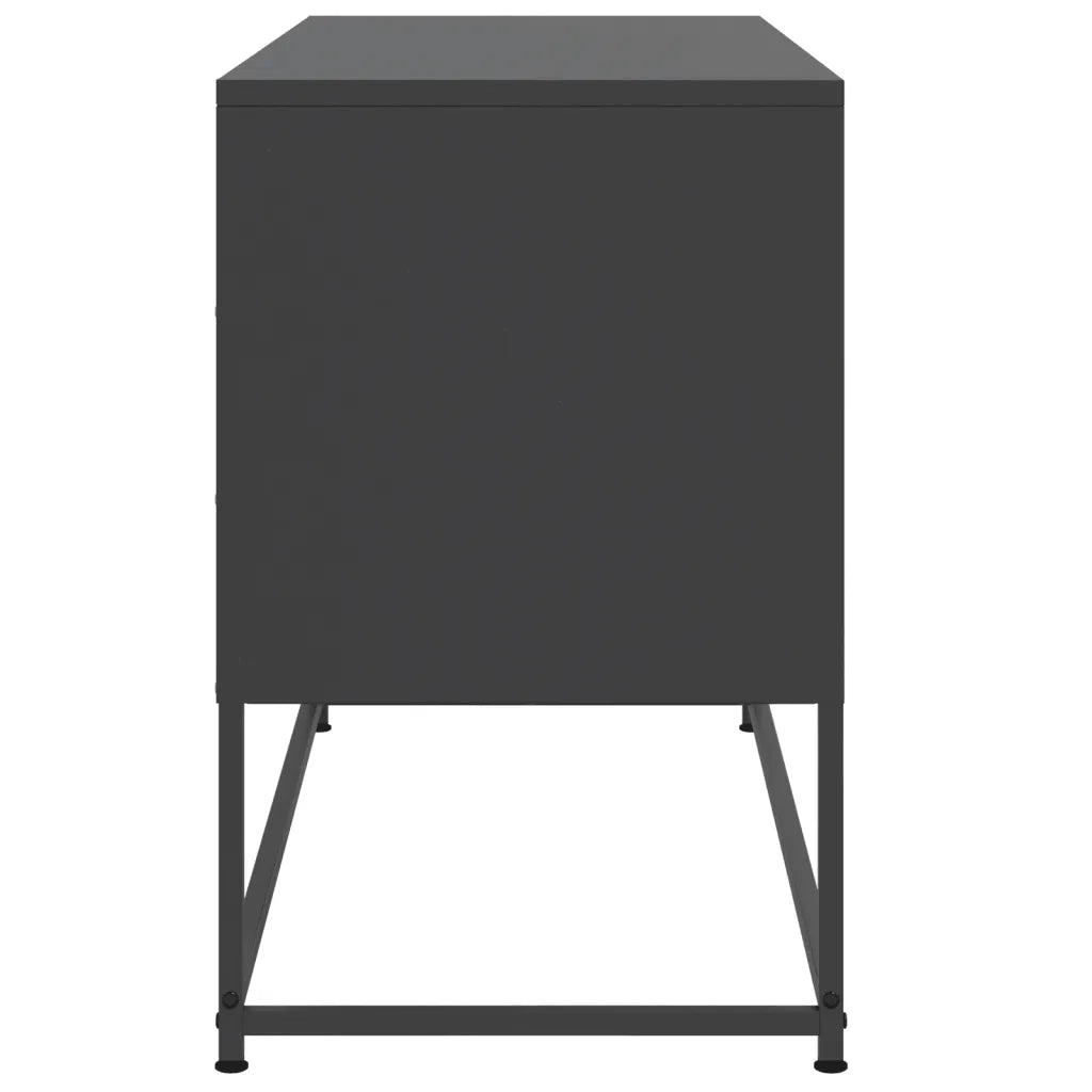 Mobile TV-Credenza per TV-Console TV Nero 100,5x39x60,5 cm in Acciaio 504618
