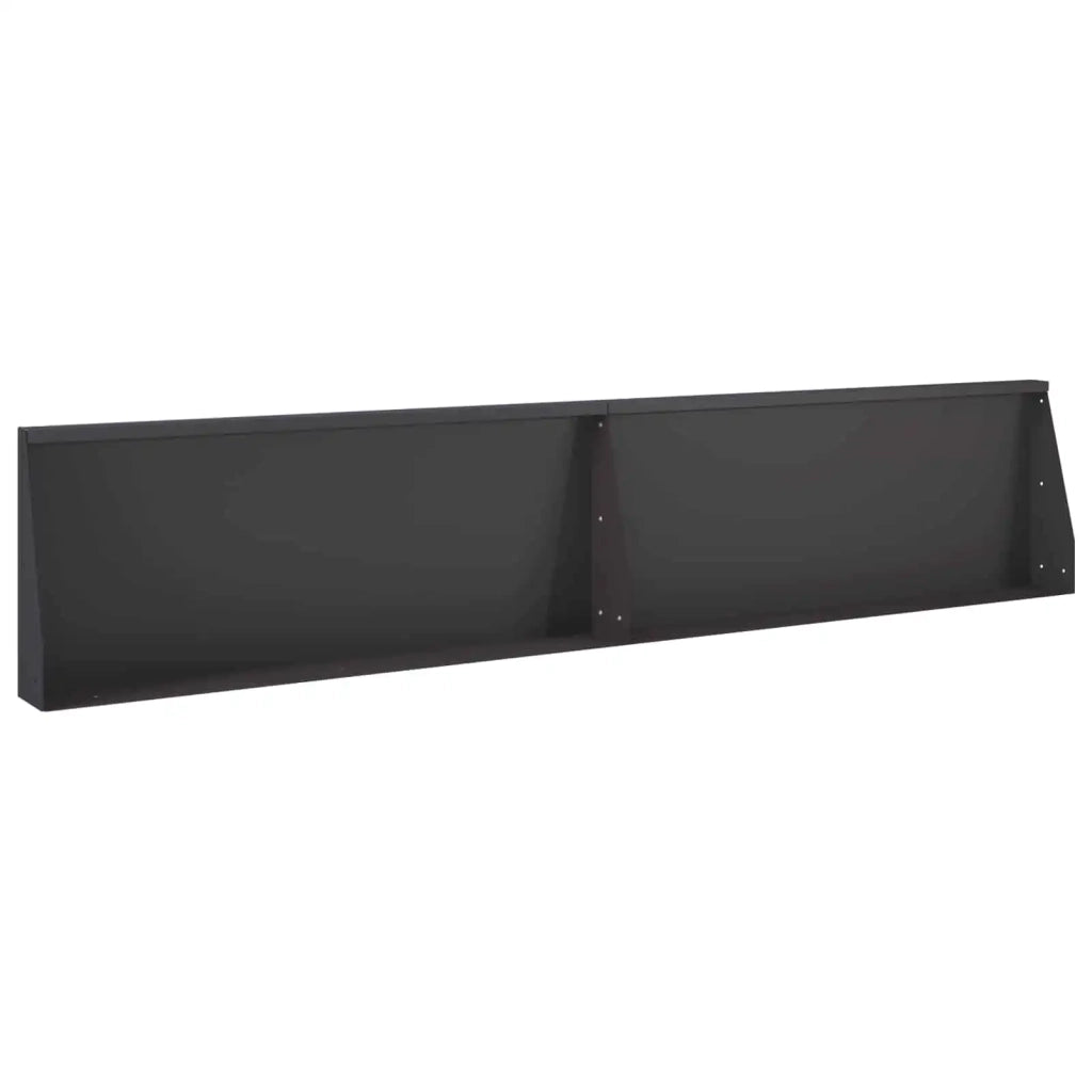 Muro di contenimento 2 pz 100 x 12 x 30 cm Acciaio Nero 8015136