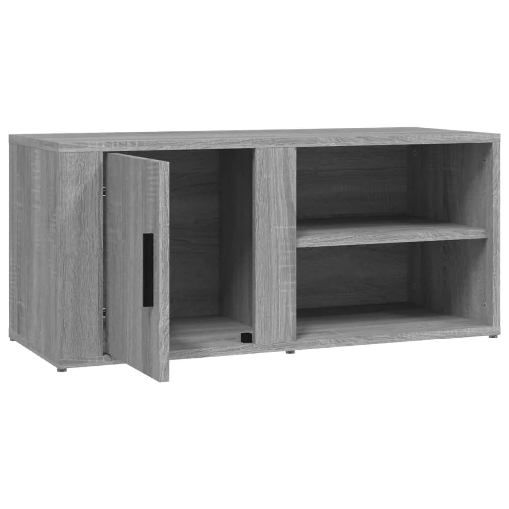 Mobile TV multimediale scaffale TV credenza mobile TV sala da pranzo soggiorno camera da letto 2 pezzi Sonoma 80 x 31,5 x 36 cm legno ingegnerizzato grigio 02_0028655