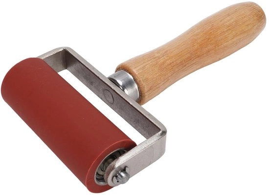 Rullo di silicone a doppio lager - alta velocità - lager in acciaio - diametro 32 mm - larghezza 80 mm - resistenza fino a 260 °C - rullo di pressione