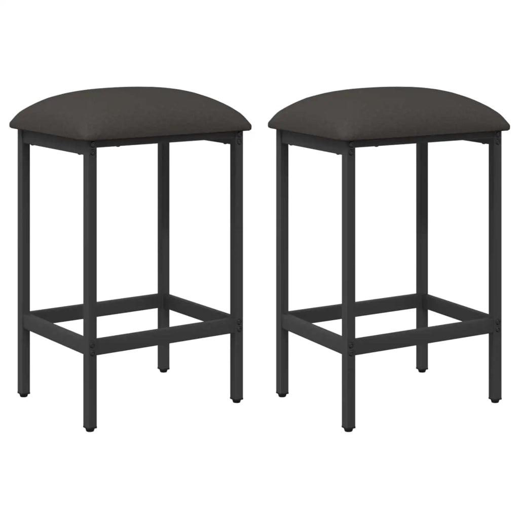 Sgabello da bar 2 pcs Grigio Scuro 40 x 32 x 74 cm 8006172