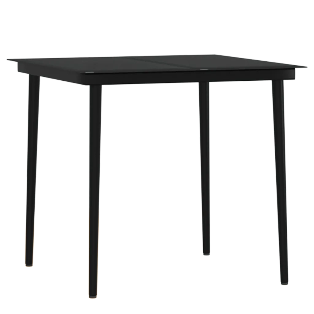 Set da Pranzo per Giardino 3 pz con Cuscini Nero cod mxl 40987