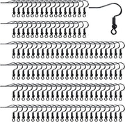 Orecchini da pendente 100 pezzi 925 Argento Verzillato - Accessori per creare Orecchini - Nero - 18 x 19 mm - Per creazioni di gioielli DIY