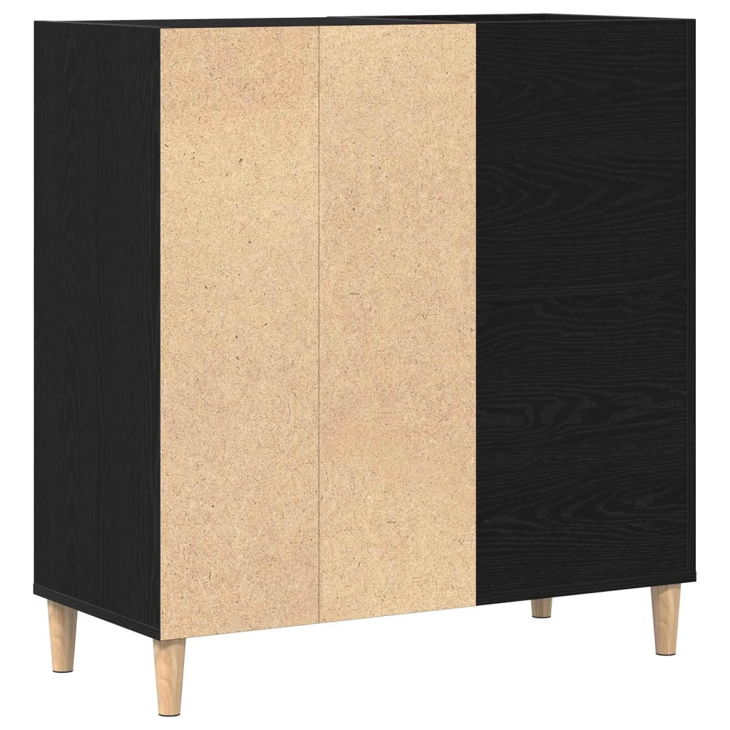 Mobile porta vinili Rovere Nero 84,5 x 38 x 89 cm 862870