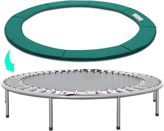 Trampolino protezione perimetrale 366 cm verde – bordo cuscino resistente e duraturo
