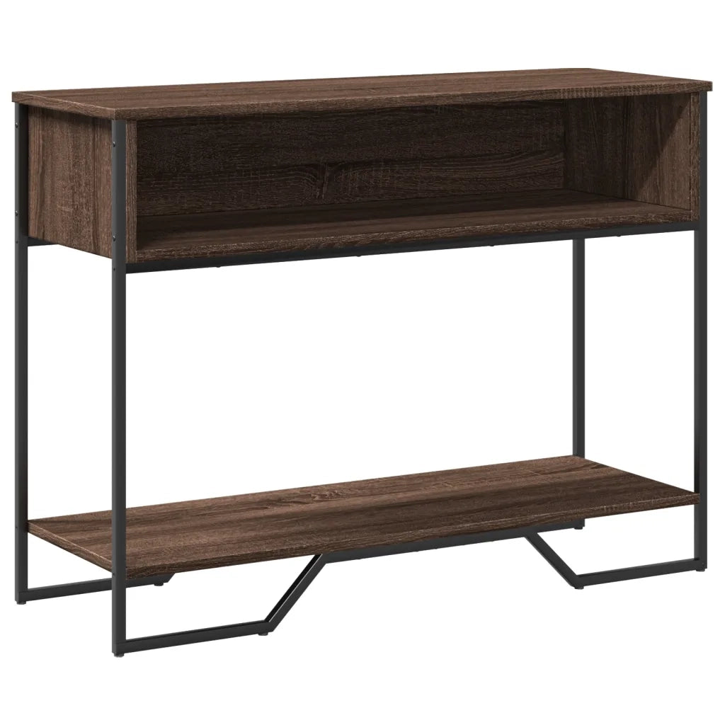 Tavolo Consolle Rovere Marrone 100x35x74,5 cm in Truciolato
