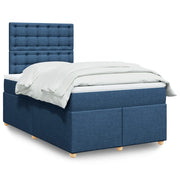Giroletto a Molle con Materasso Blu 120x190 cm in Tessuto