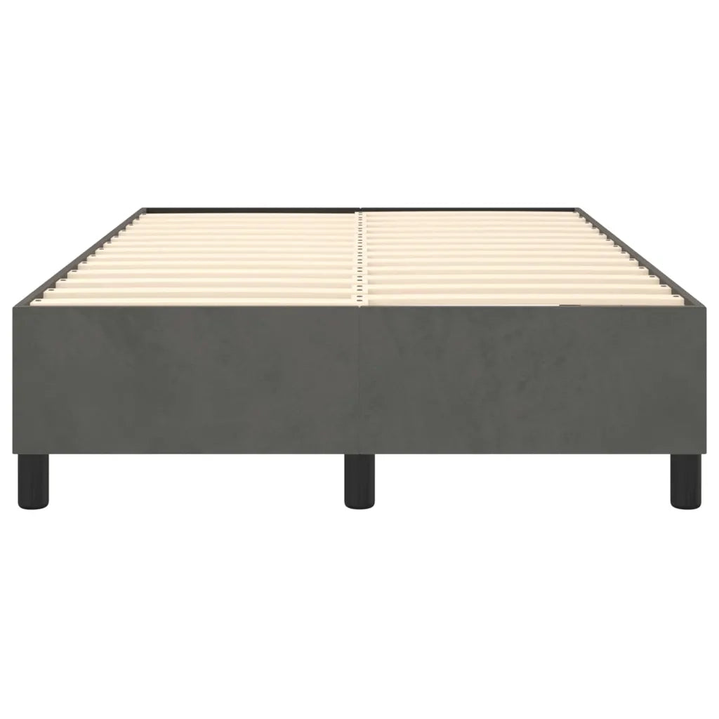 Struttura Letto a Rete a Molle-Giroletto Grigio Scuro 120x200 cm Velluto 230931