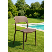 Sedia polipropilene Risto tortora cm 47x52h83