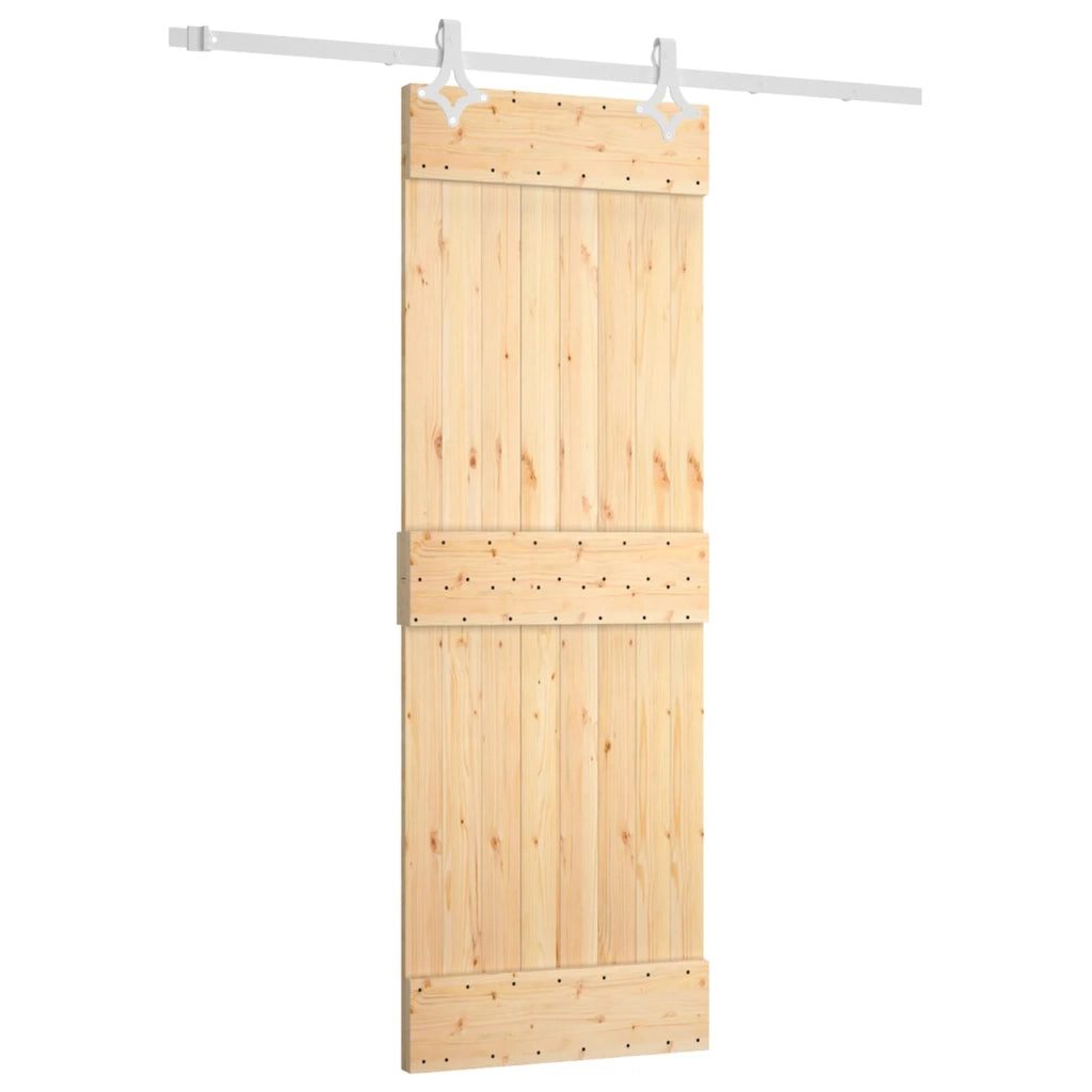 Porta scorrevole Naturale e Bianco 70 x 210 cm 3445083