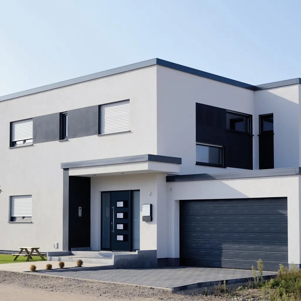 Porta Ingresso Antracite 110x210 cm in Alluminio e PVCcod mxl 117999