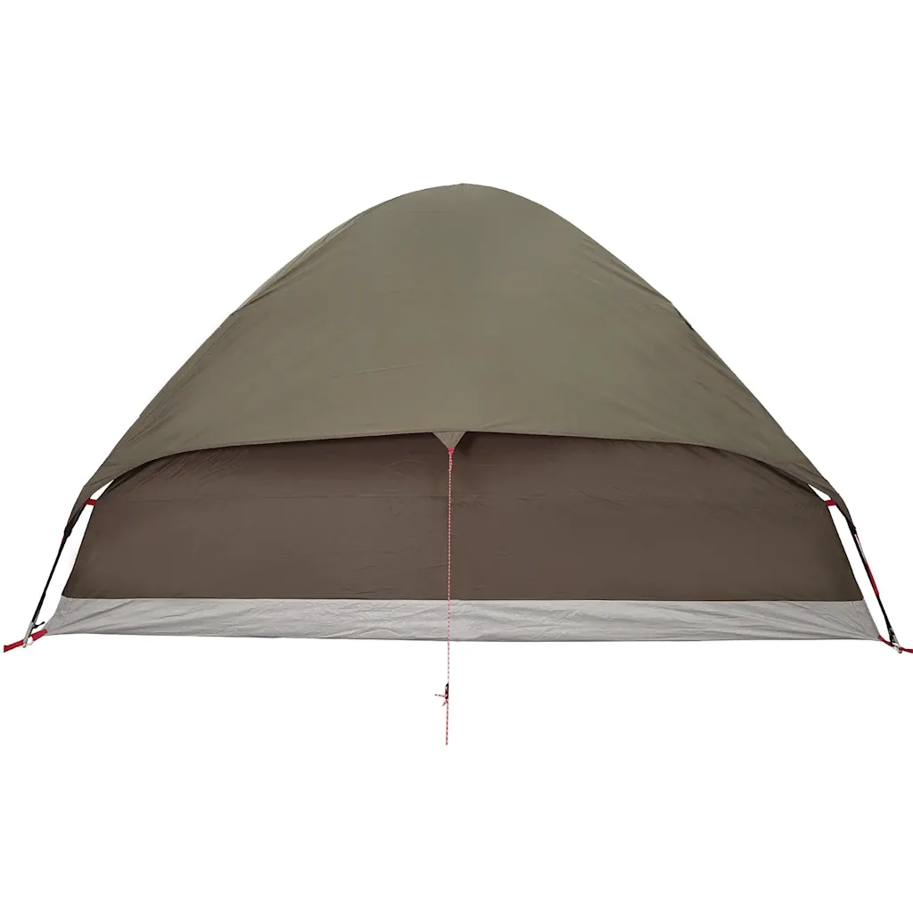 Tenda da Campeggio a Cupola per 4 Persone Marrone Impermeabile