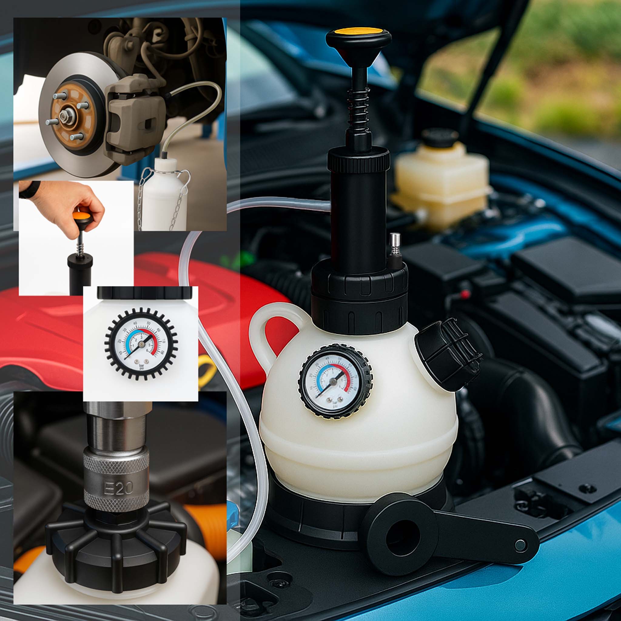Kit per spurgo freni 2L&1L Strumento per estrazione liquido freni
