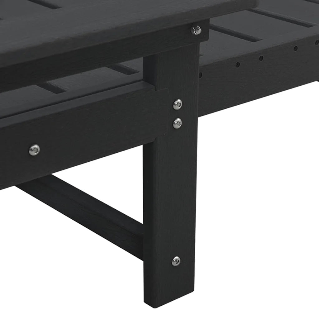 Lettino da sole Nero 195,5 x 53 x 98,5 cm HDPE CFW1228544