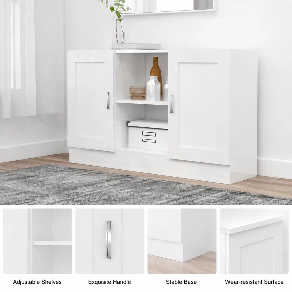 Sideboard White 120x30.5x70 Cm Wood-based Material