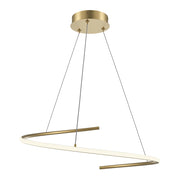 Maytoni Lampadario moderno Curve 1 luce LED integrato ottone alluminio