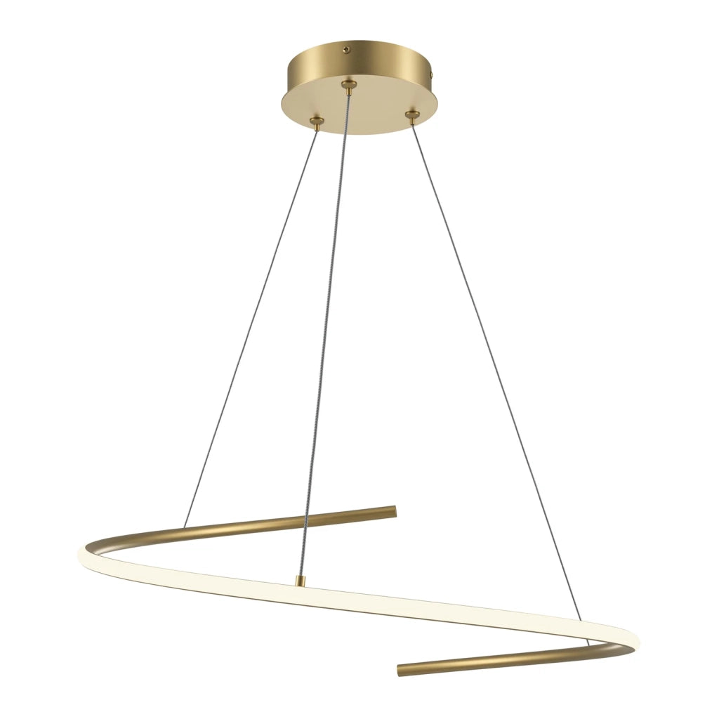 Maytoni Lampadario moderno Curve 1 luce LED integrato ottone alluminio
